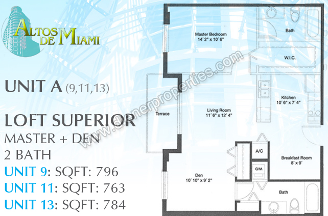 Altos de Miami Condo Floor Plans